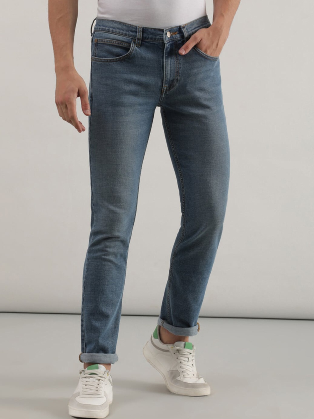 

Lee Men Slim Fit Mid Rise Stretchable Jeans, Blue