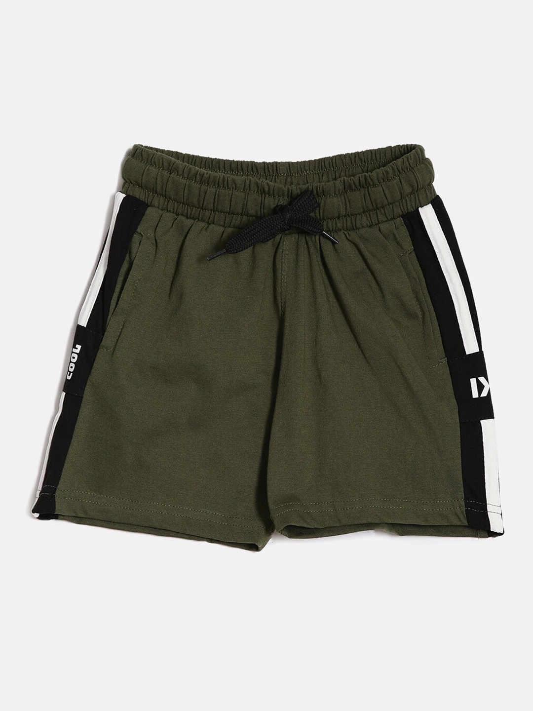 

DIXCY SCOTT Boys Comfort Fit Mid-Rise Cotton Shorts, Olive