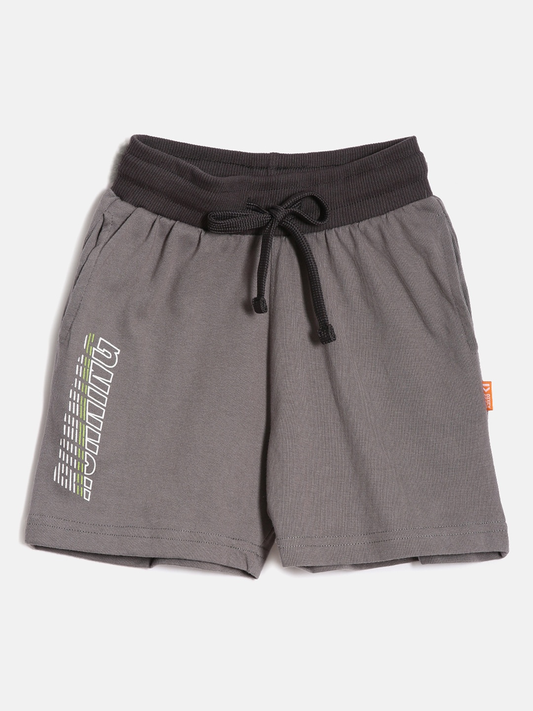 

DIXCY SCOTT Boys Printed Mid-Rise Cotton Shorts, Grey