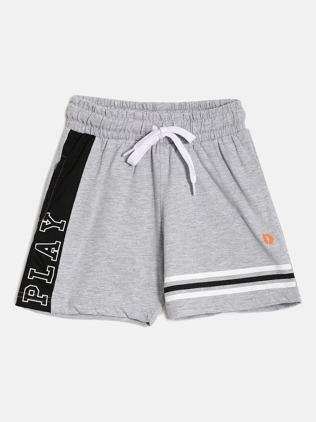 DIXCY SCOTT Boys Comfort Fit Mid-Rise Cotton Shorts, Grey melange
