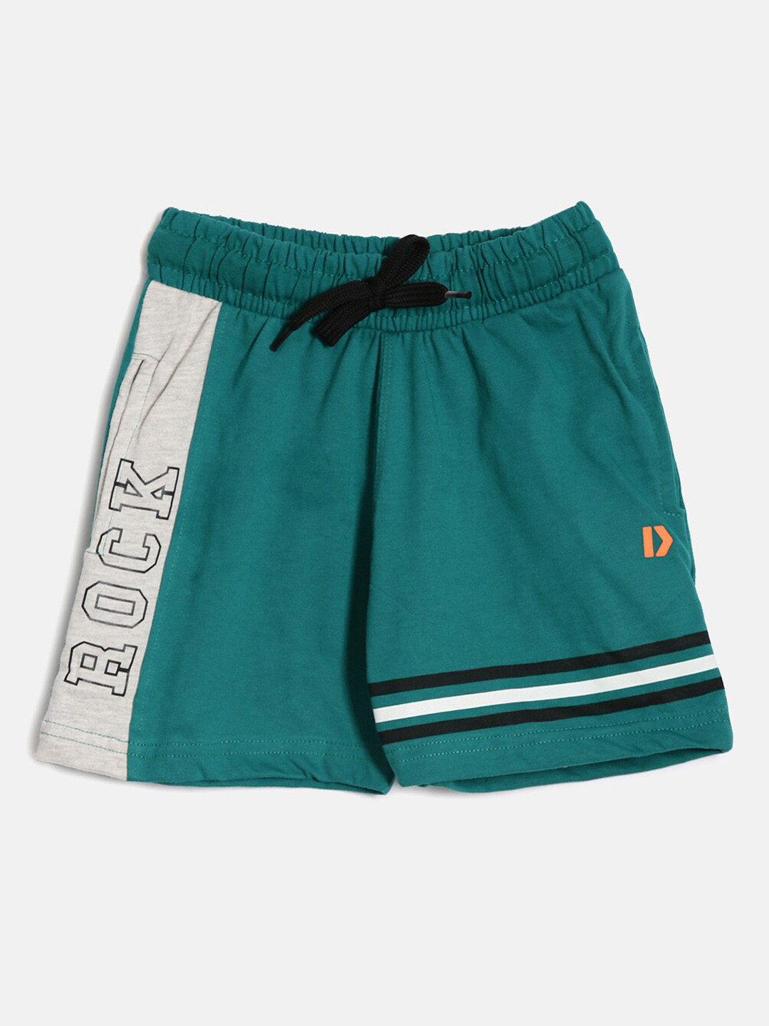 

DIXCY SCOTT Boys Printed Mid-Rise Cotton Shorts, Teal