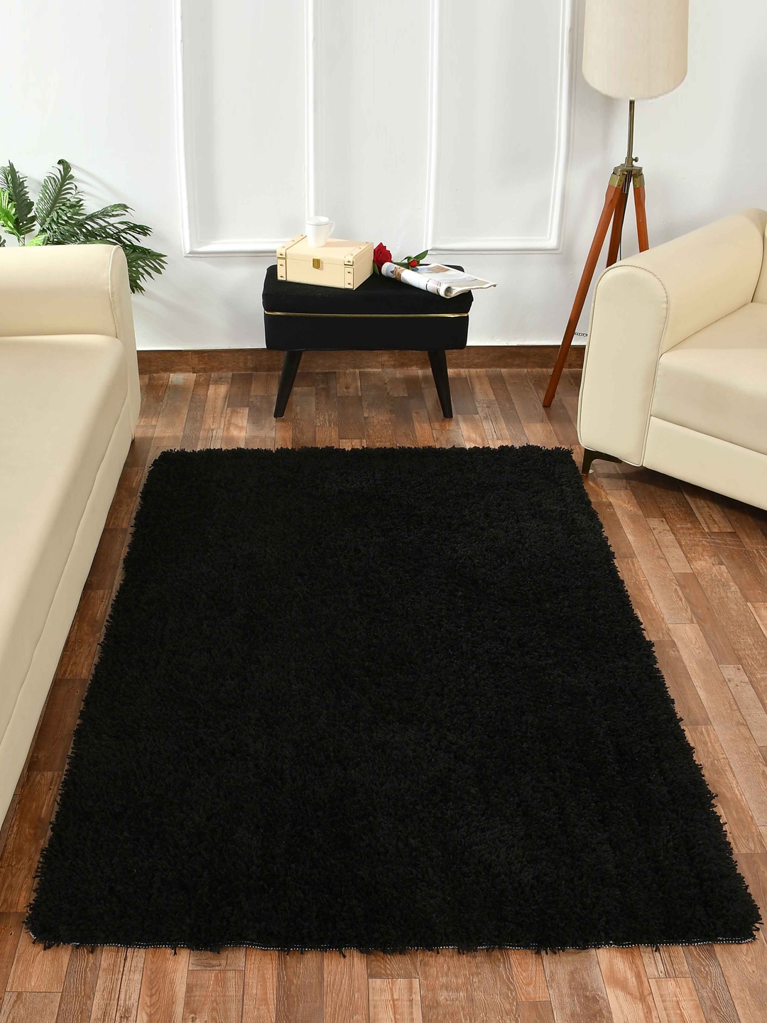 

PRESTO Black Self-Designed Anti-Skid Carpet