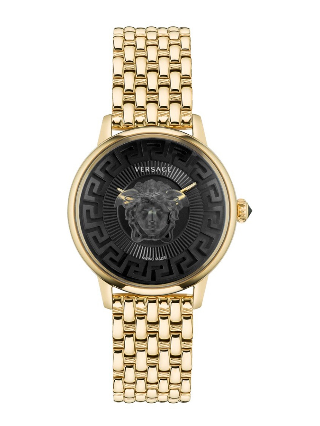 

Versace Women Dial & Stainless Steel Bracelet Style Straps Analogue Watch VE6F00523, Black