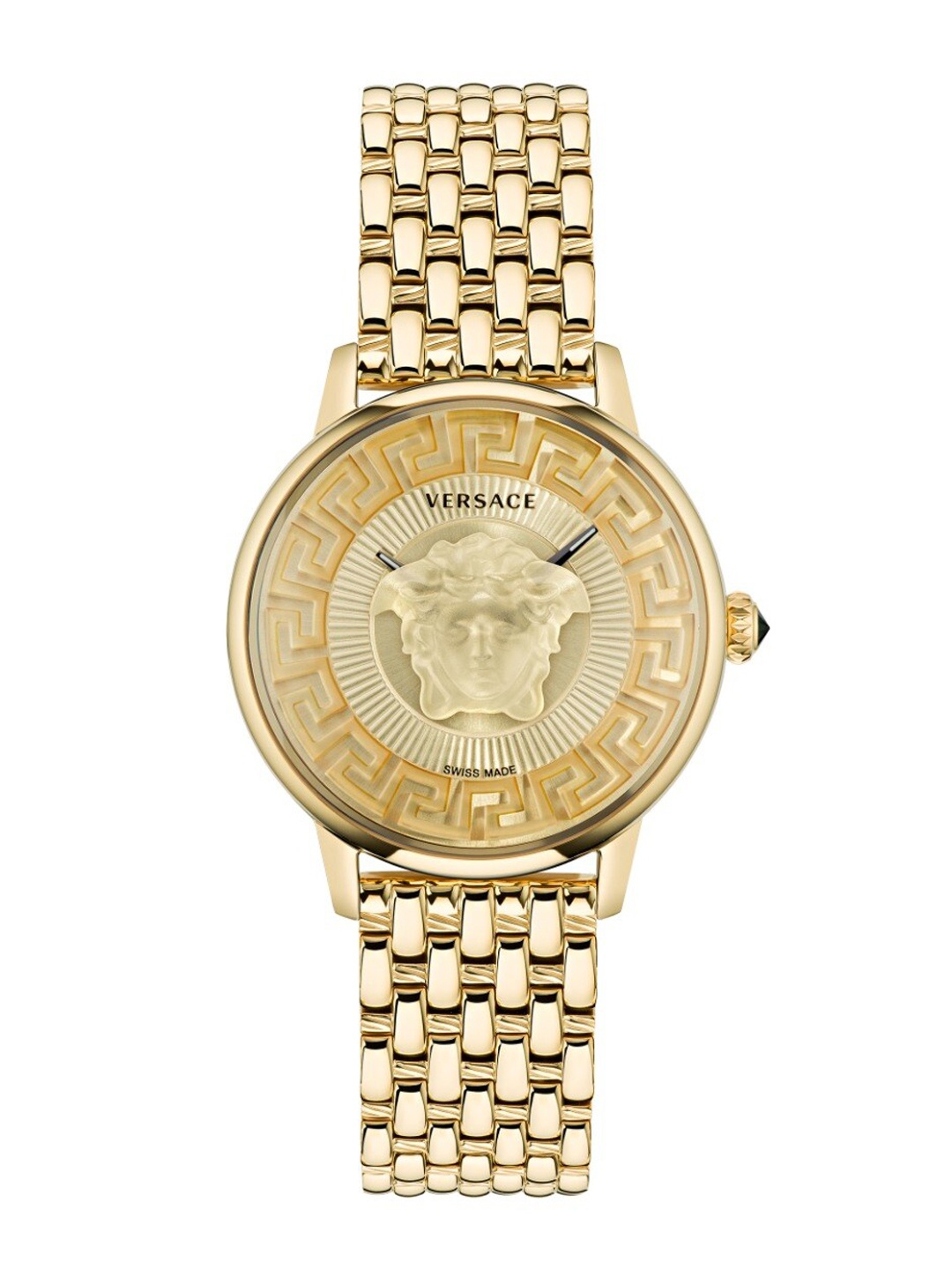 

Versace Women Dial & Stainless Steel Bracelet Style Straps Analogue Watch VE6F00623, Gold