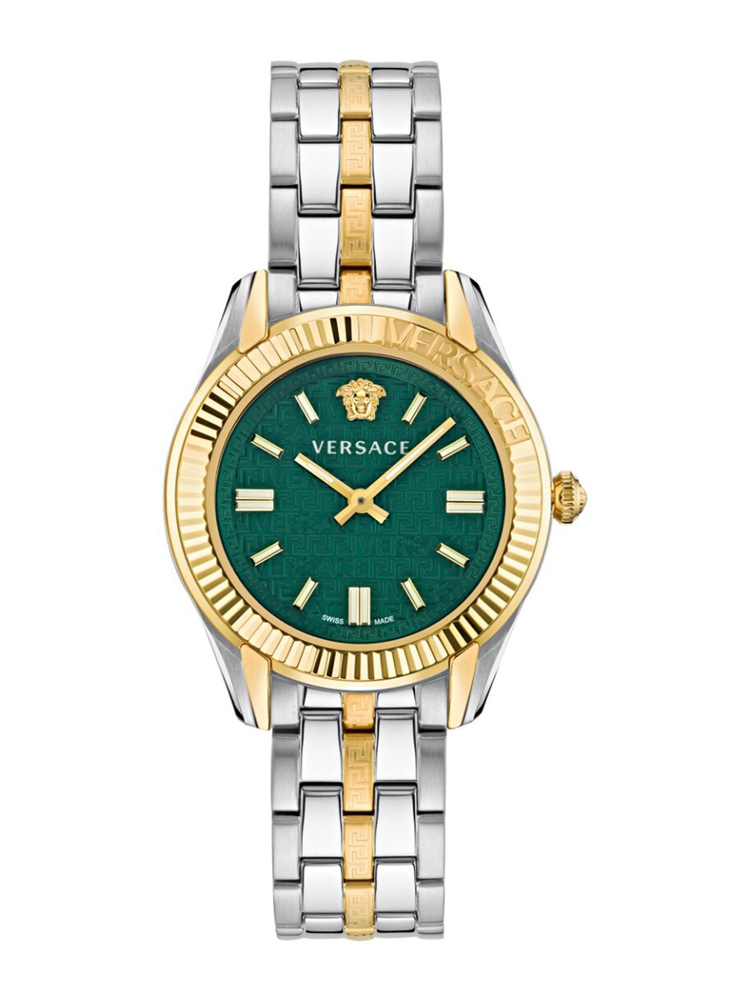 

Versace Women Textured Dial & Stainless Steel Straps Analogue Watch VE6C00423, Green