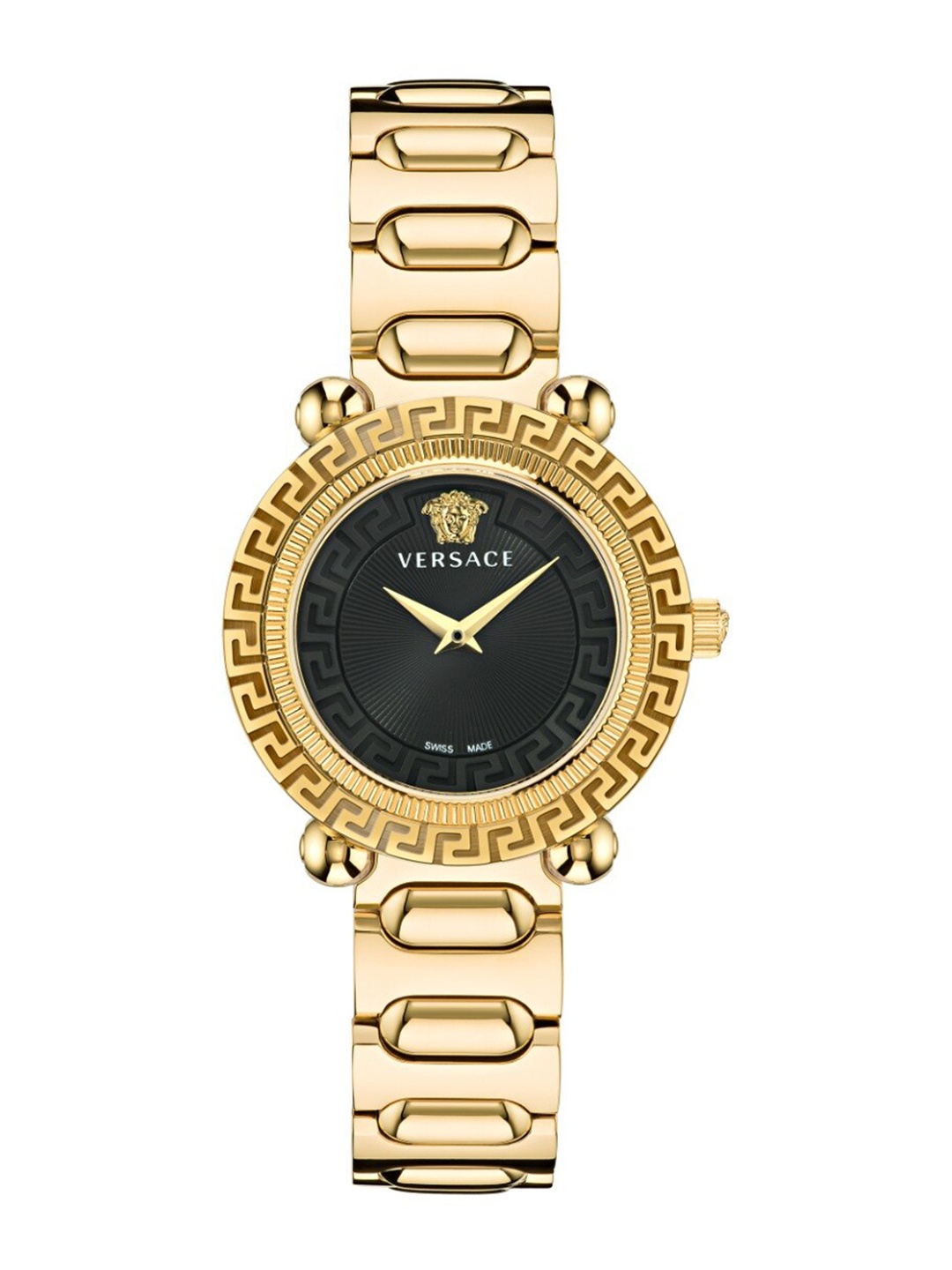 

Versace Women Embellished Dial & Stainless Steel Bracelet Style Analogue Watch VE6I00523, Black