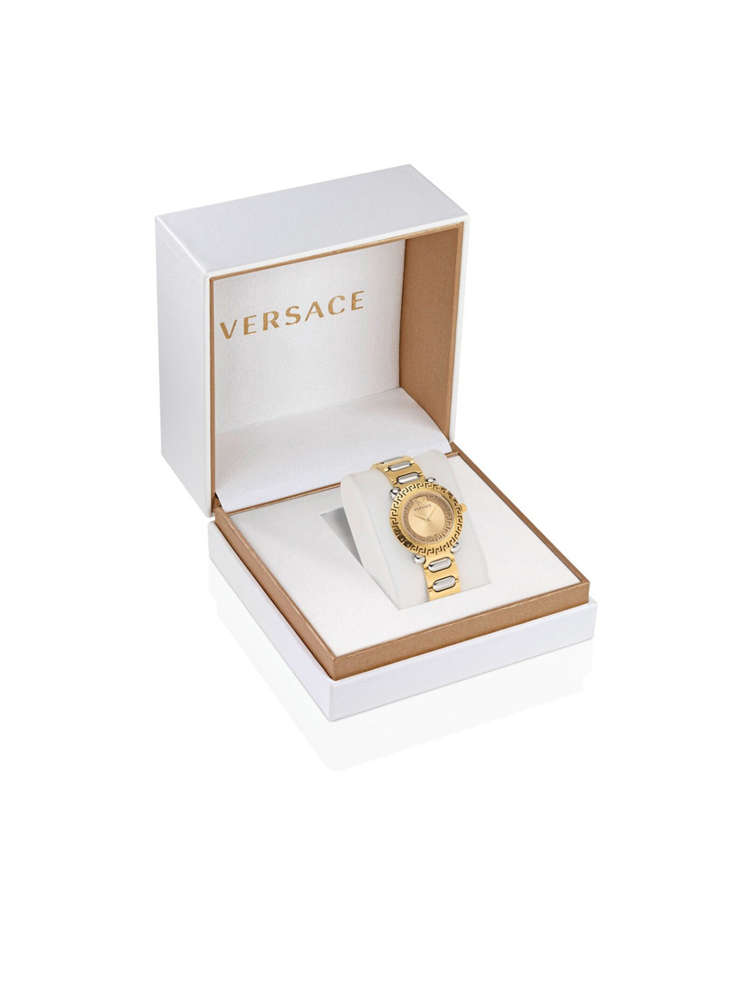 

Versace Women Textured Dial & Stainless Steel Straps Reset Time Analogue Watch VE6I00423, Gold