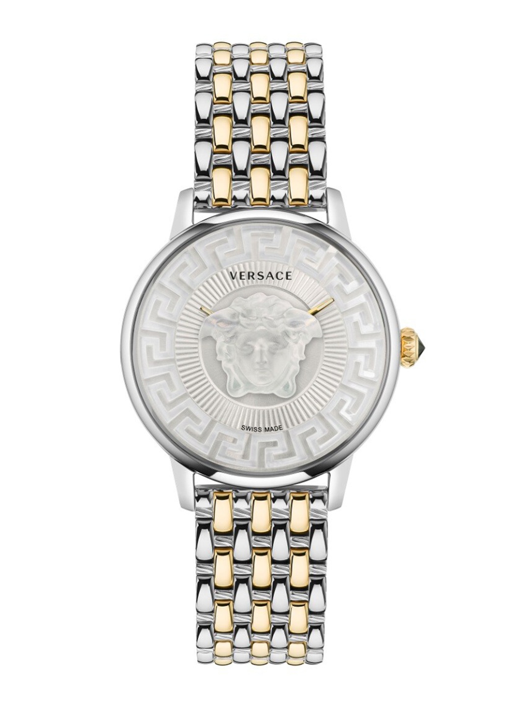 

Versace Women Stainless Steel Straps Reset Time Analogue Watch VE6F00423, Silver