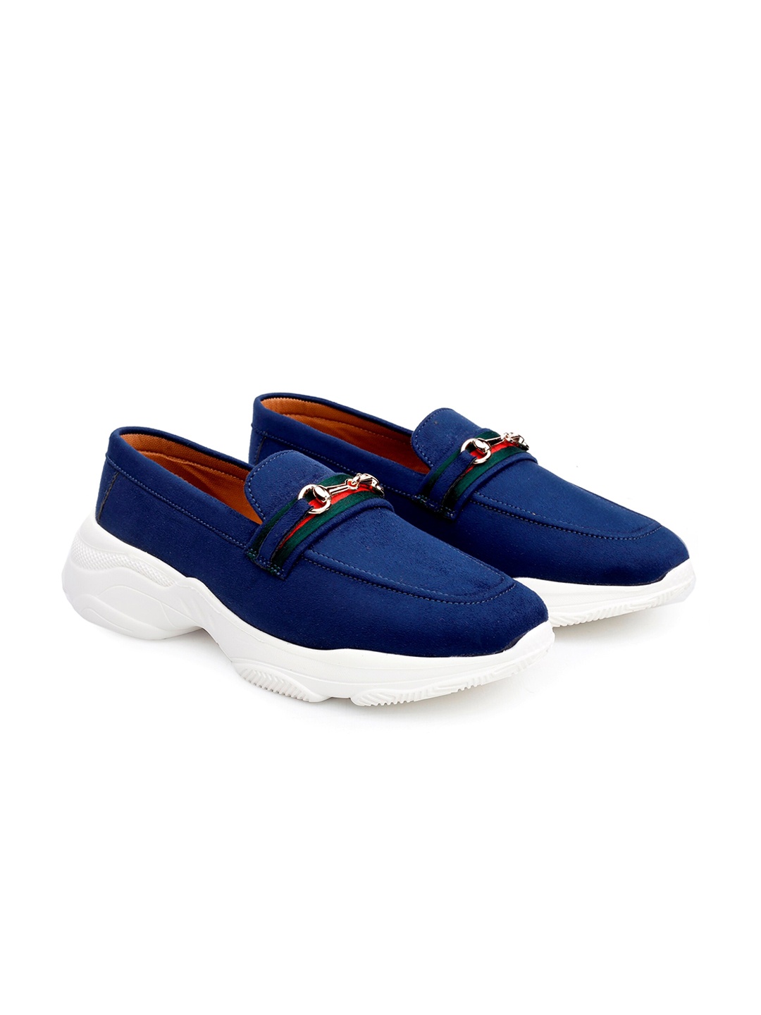 

Bxxy Men Light Weight Suede Horsebit Loafers, Blue