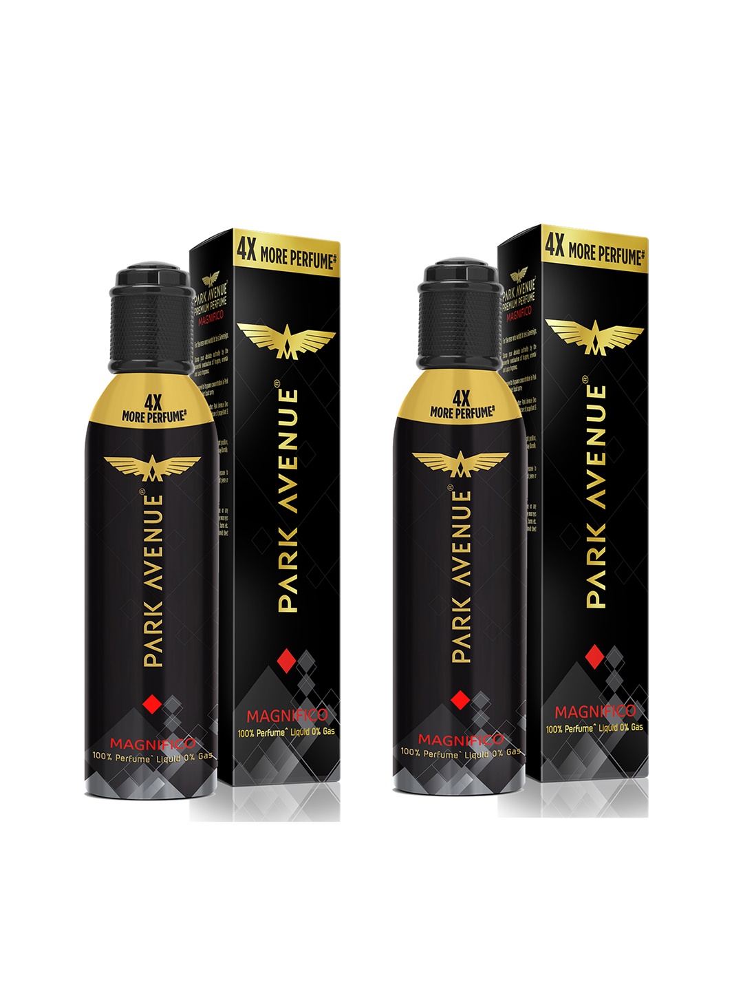 

Park Avenue Men Set of 2 Magnifico Fragrance Body Spray - 150 ml Each, Black