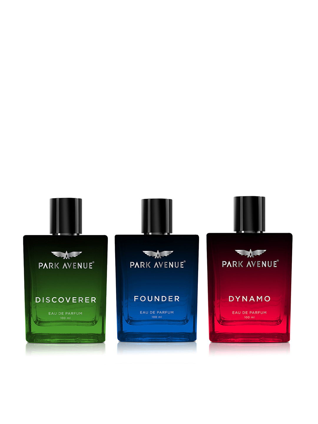 

Park Avenue Men Set of 3 Eau De Parfum 100ml each - Founder + Dynamo + Discoverer, Blue