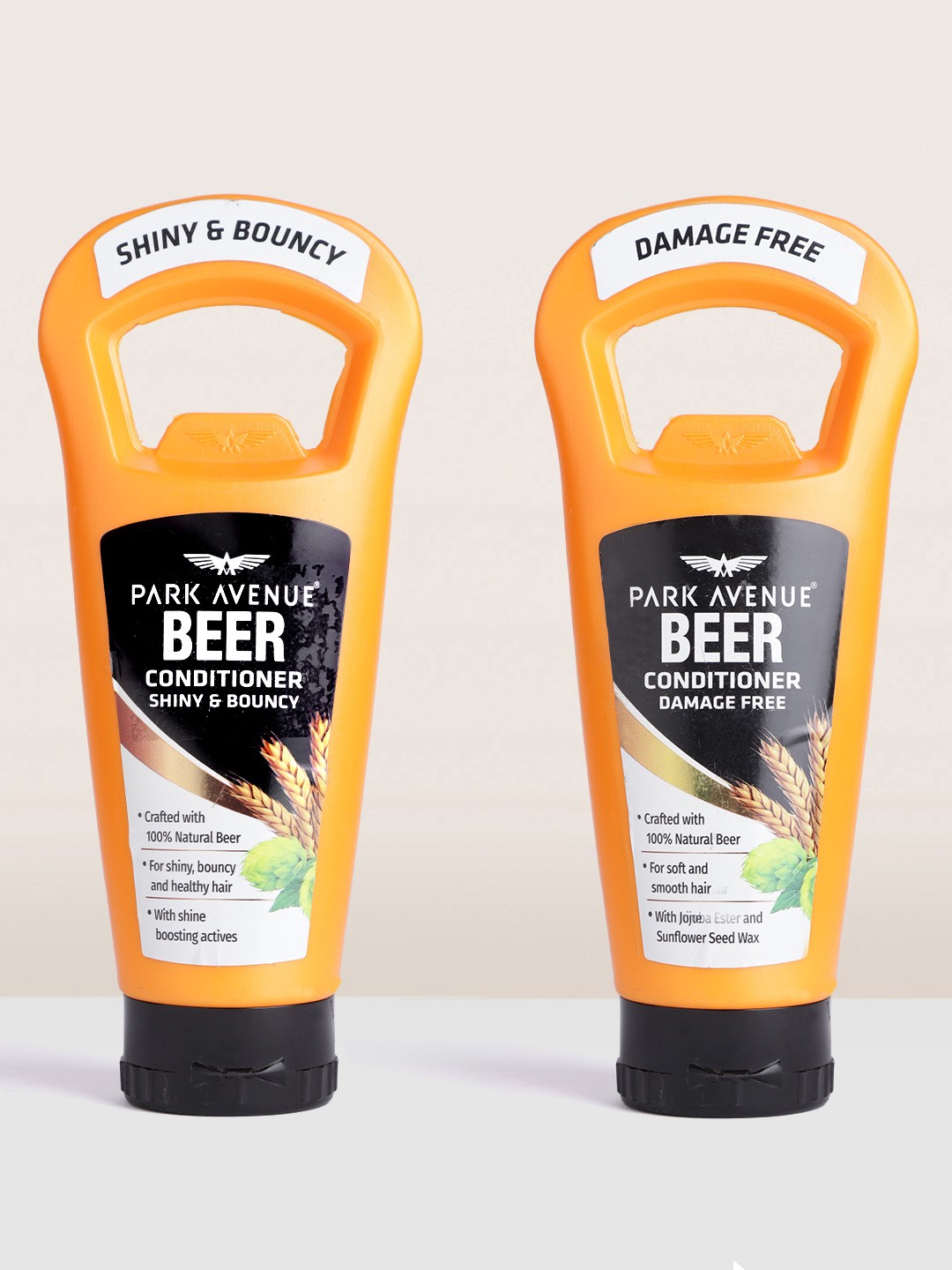 

Park Avenue Set of 2 Beer Conditioner 200ml each - Shiny & Bouncy + Damage Free, Orange
