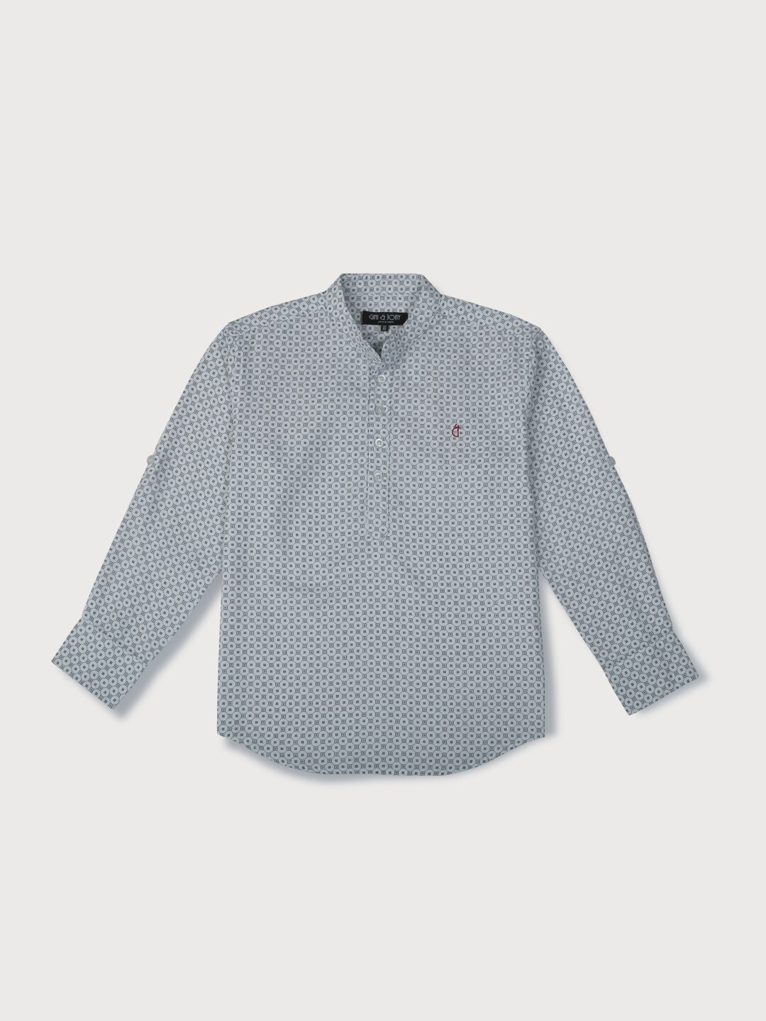 

Gini and Jony Infants Boys Geometric Printed Cotton Casual Shirt, Grey