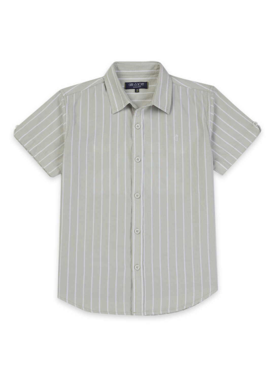 

Gini and Jony Boys Vertical Striped Cotton Casual Shirt, Grey