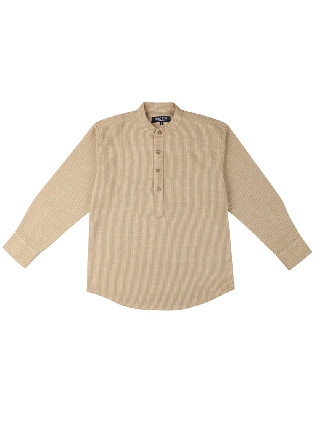 

Gini and Jony Boys Mandarin Collar Cotton Casual Shirt, Khaki