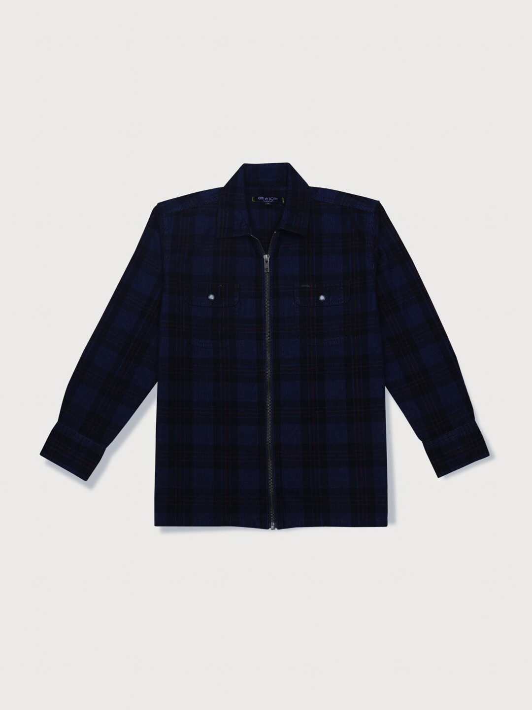 

Gini and Jony Boys Checked Cotton Casual Shirt, Navy blue