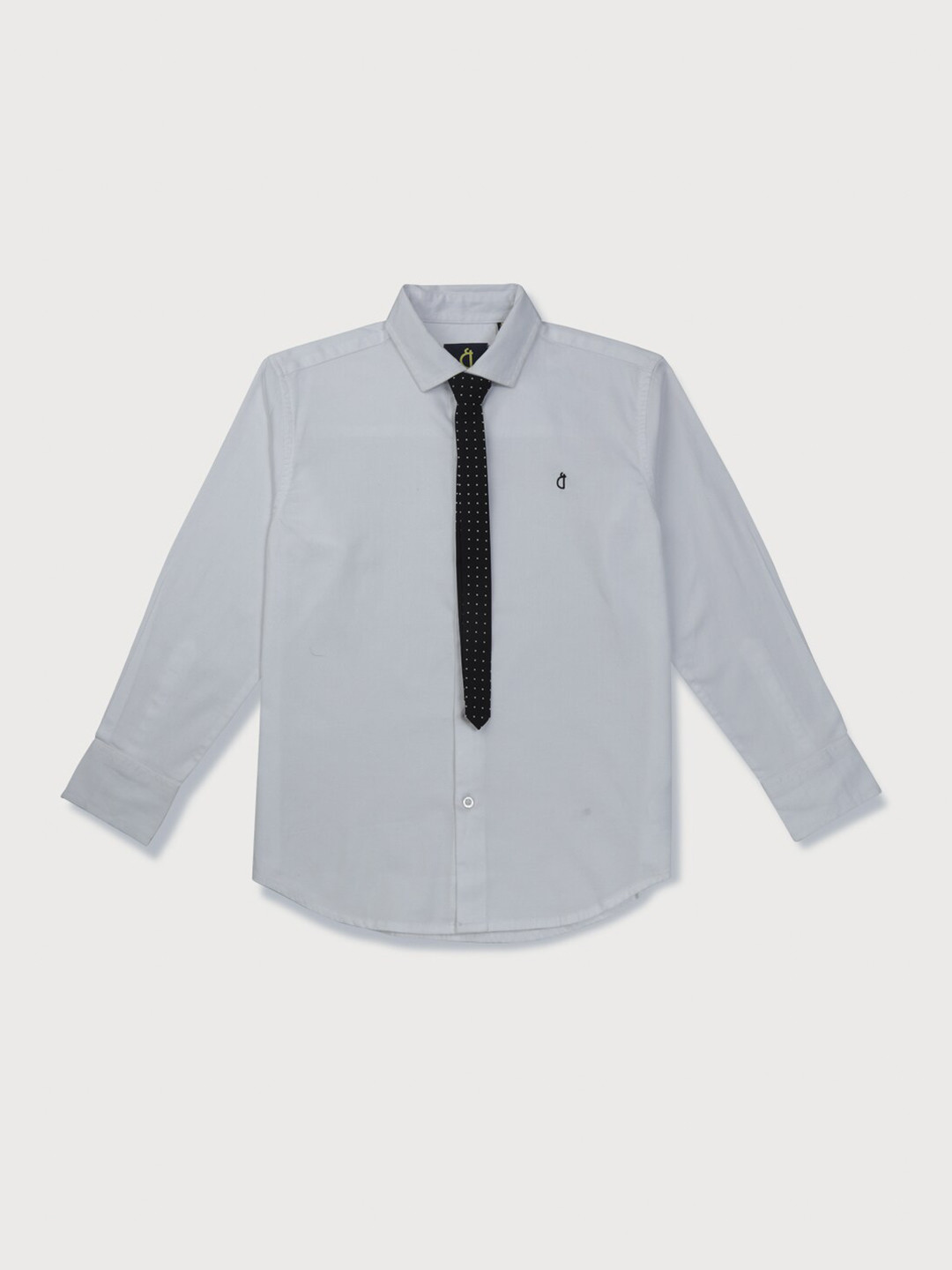 

Gini and Jony Boys Cotton Casual Shirt With Tie, Off white