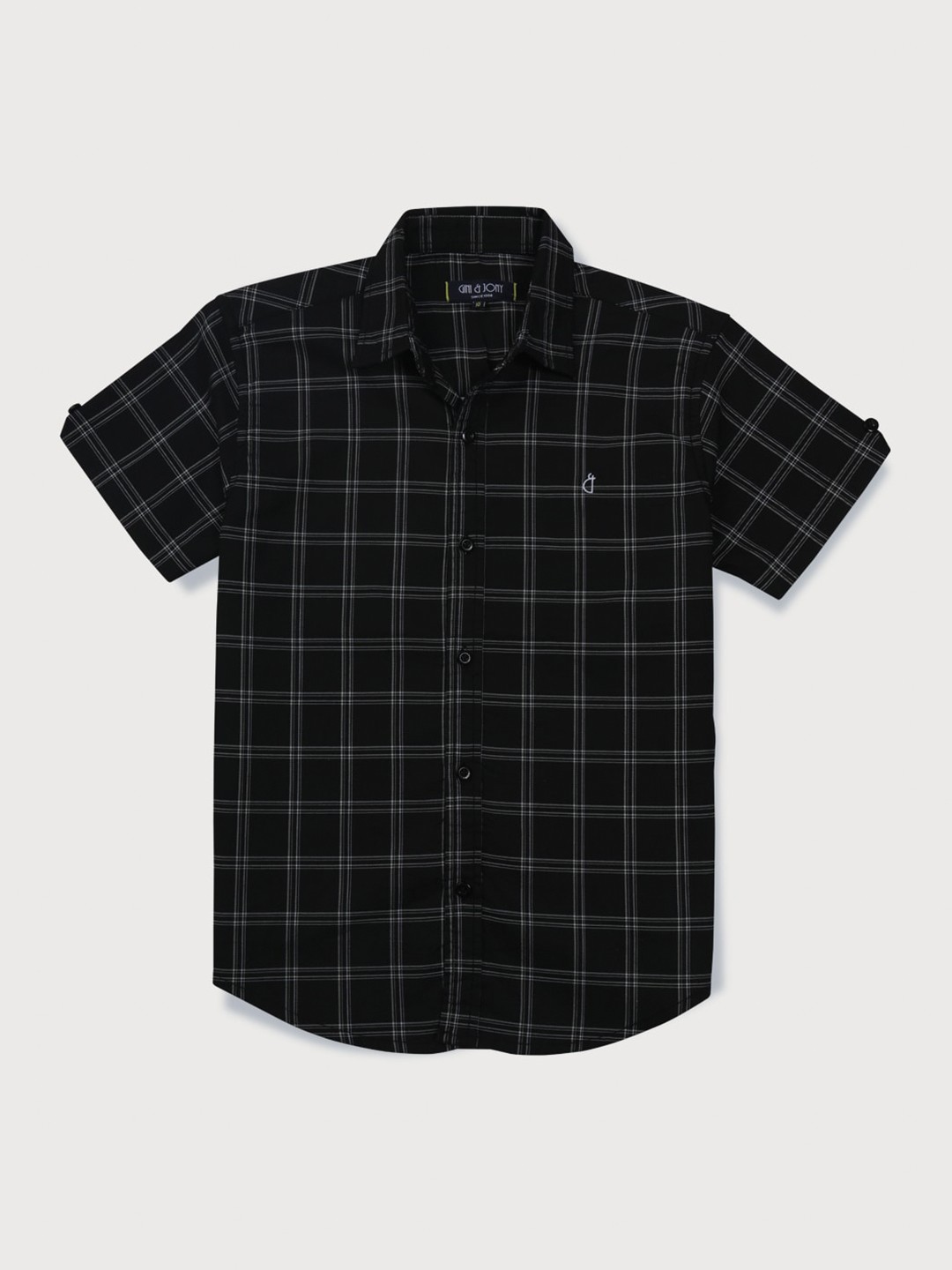

Gini and Jony Boys Checked Spread Collar Cotton Casual Shirt, Black