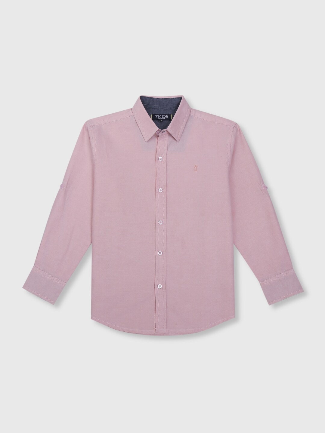 

Gini and Jony Boys Spread Collar Cotton Casual Shirt, Pink
