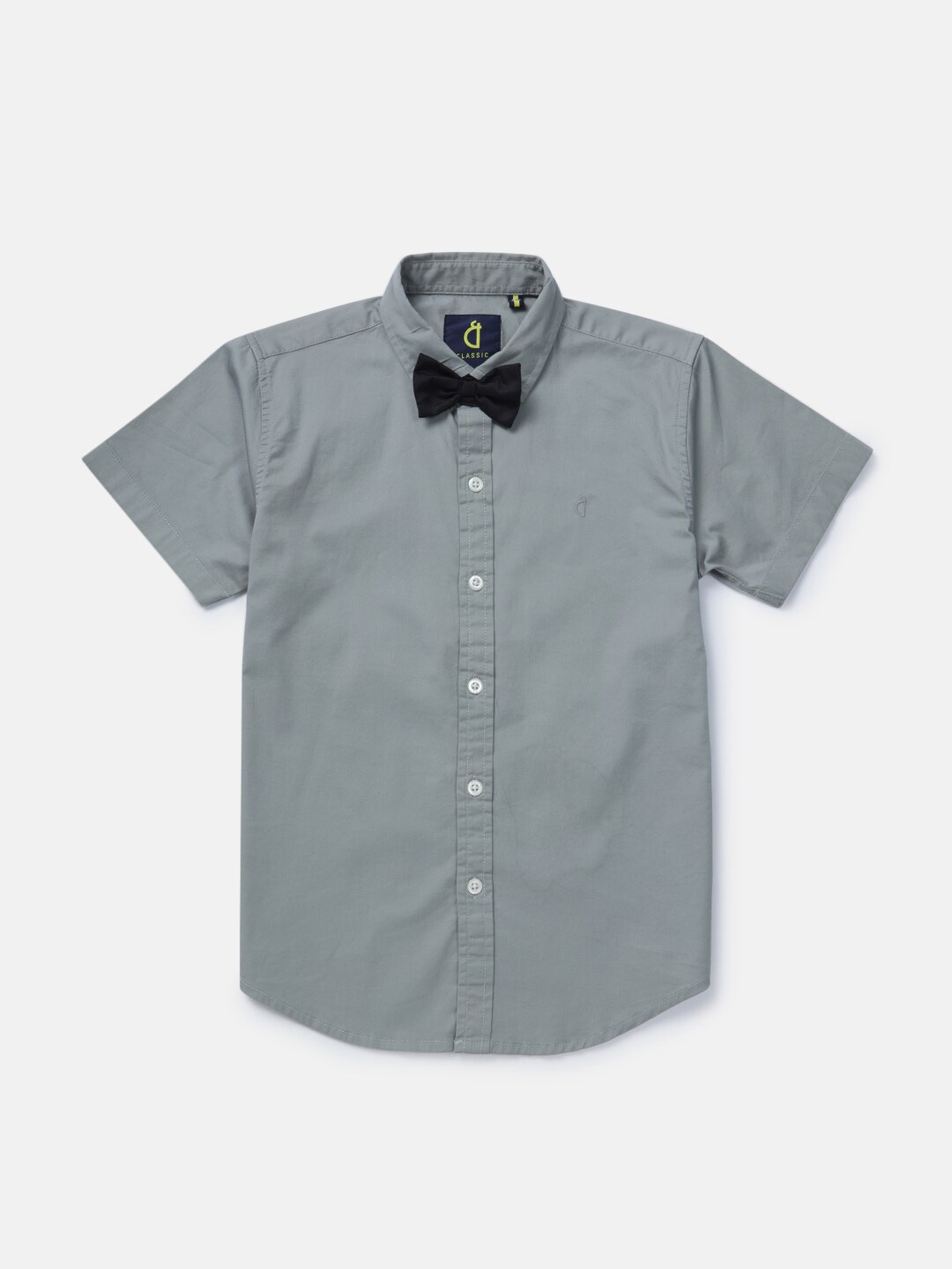 

Gini and Jony Boys Spread Collar Long Sleeves Cotton Shirt, Grey