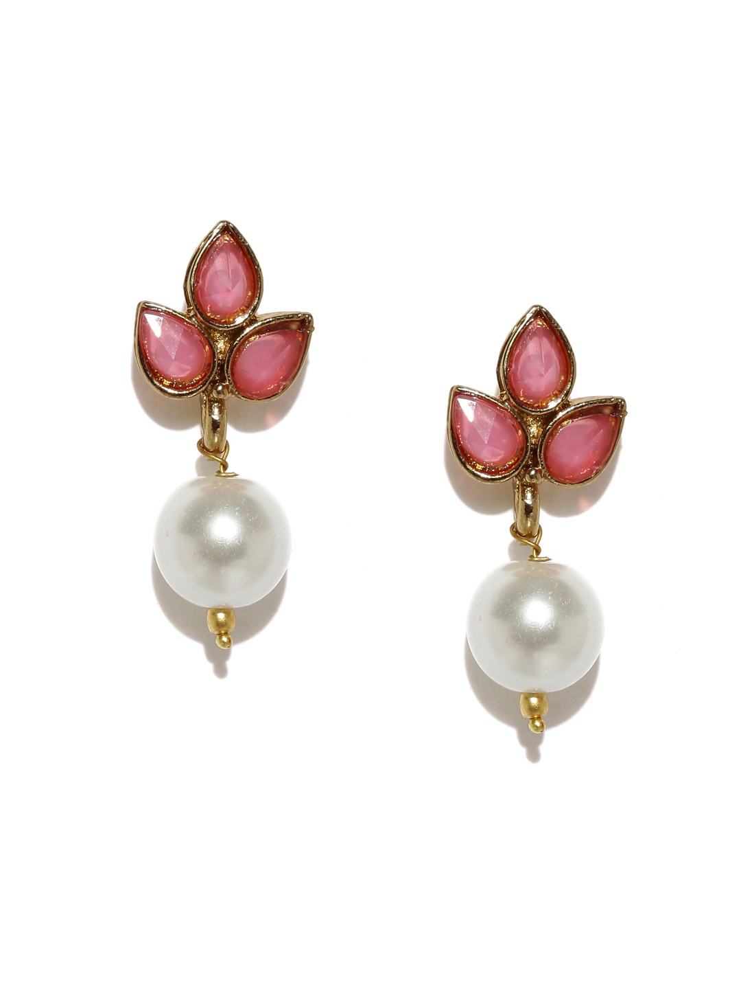 

Fida Pink & White Quirky Drop Earrings