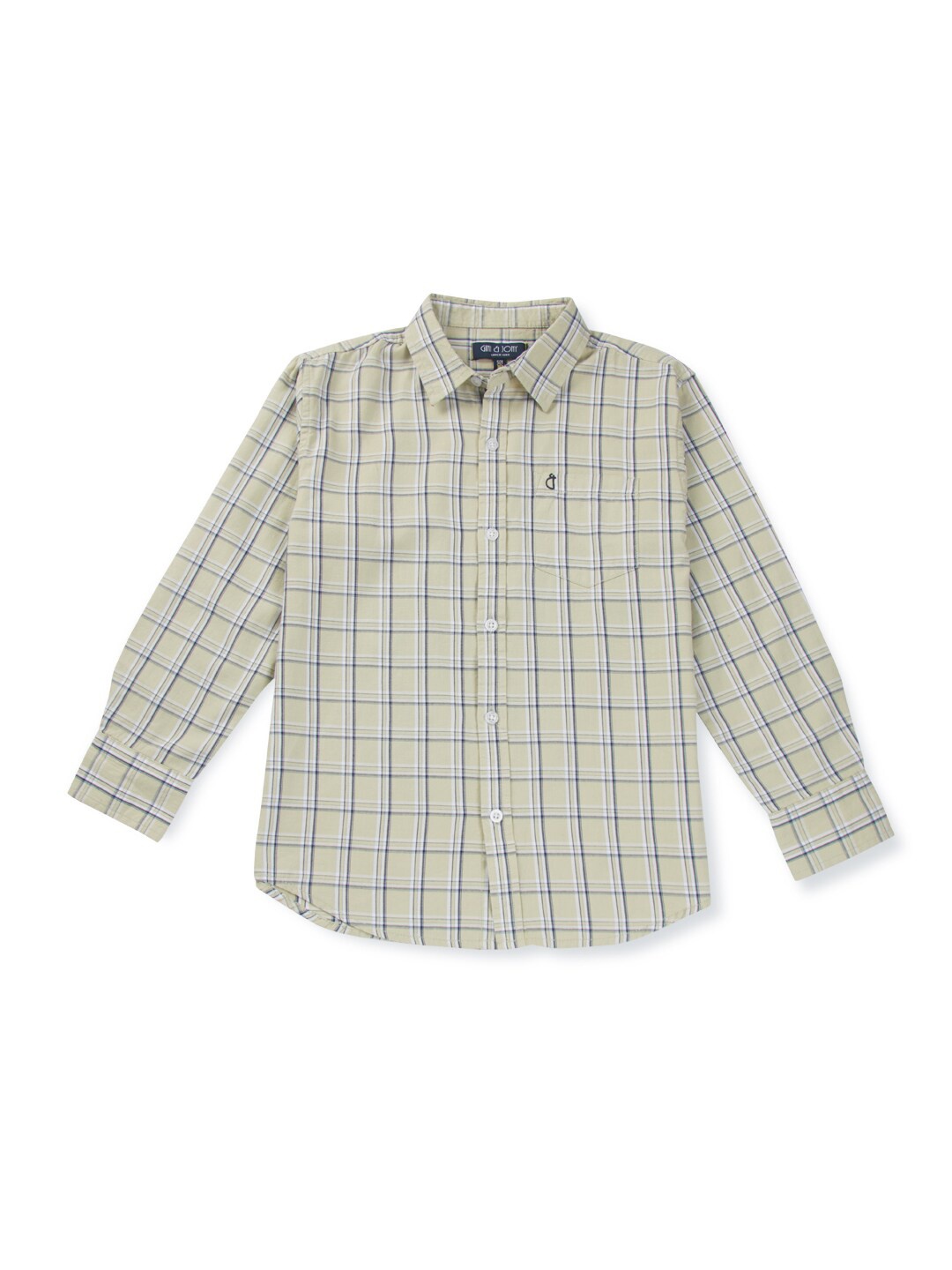 

Gini and Jony Boys Checked Spread Collar Cotton Casual Shirt, Beige