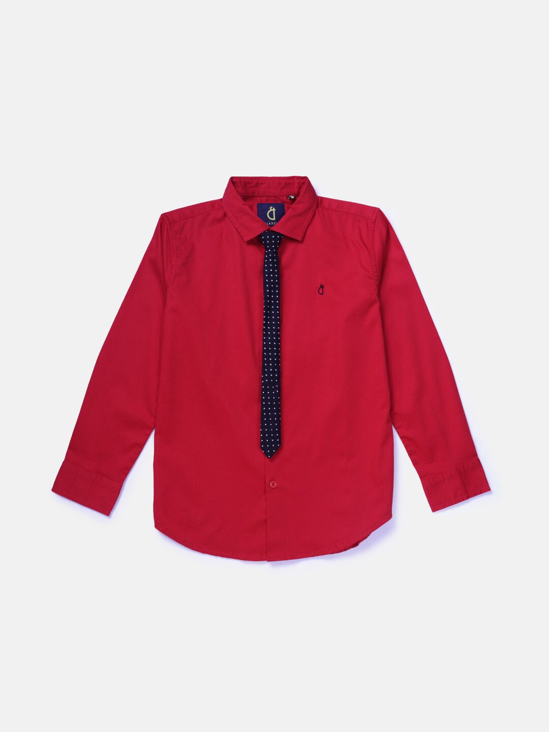 

Gini and Jony Boys Spread Collar Cotton Casual Shirt, Red