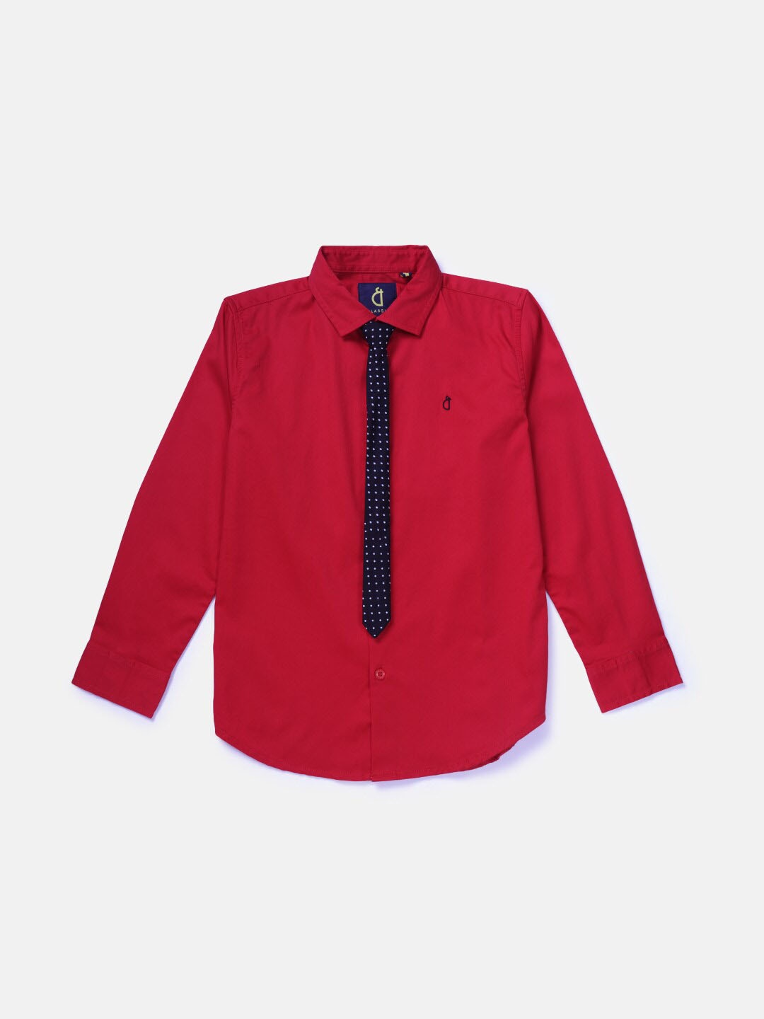 

Gini and Jony Infants Boys Spread Collar Cotton Casual Shirt, Red