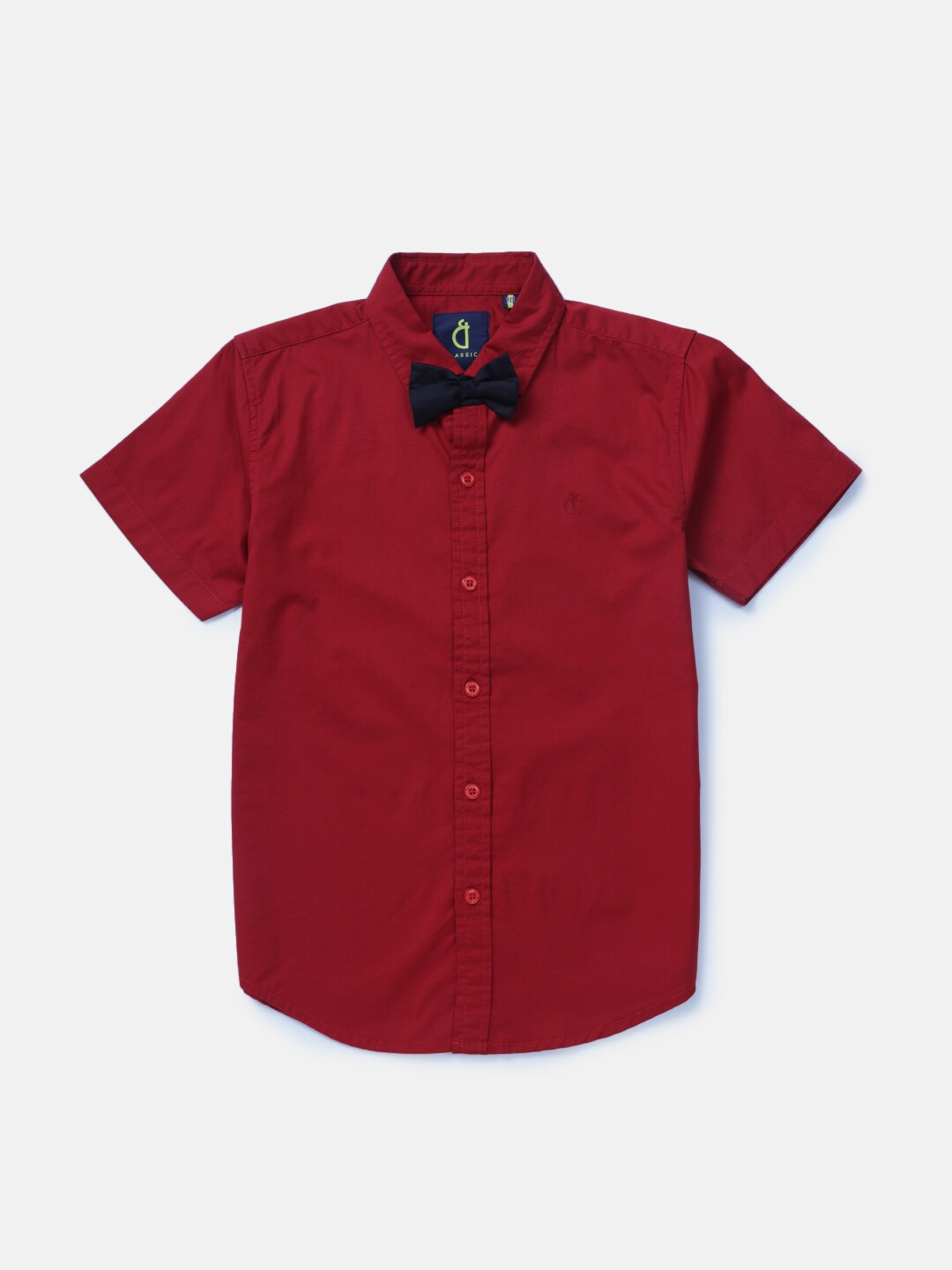 

Gini and Jony Boys Spread Collar Short Sleeves Cotton Casual Shirt, Red