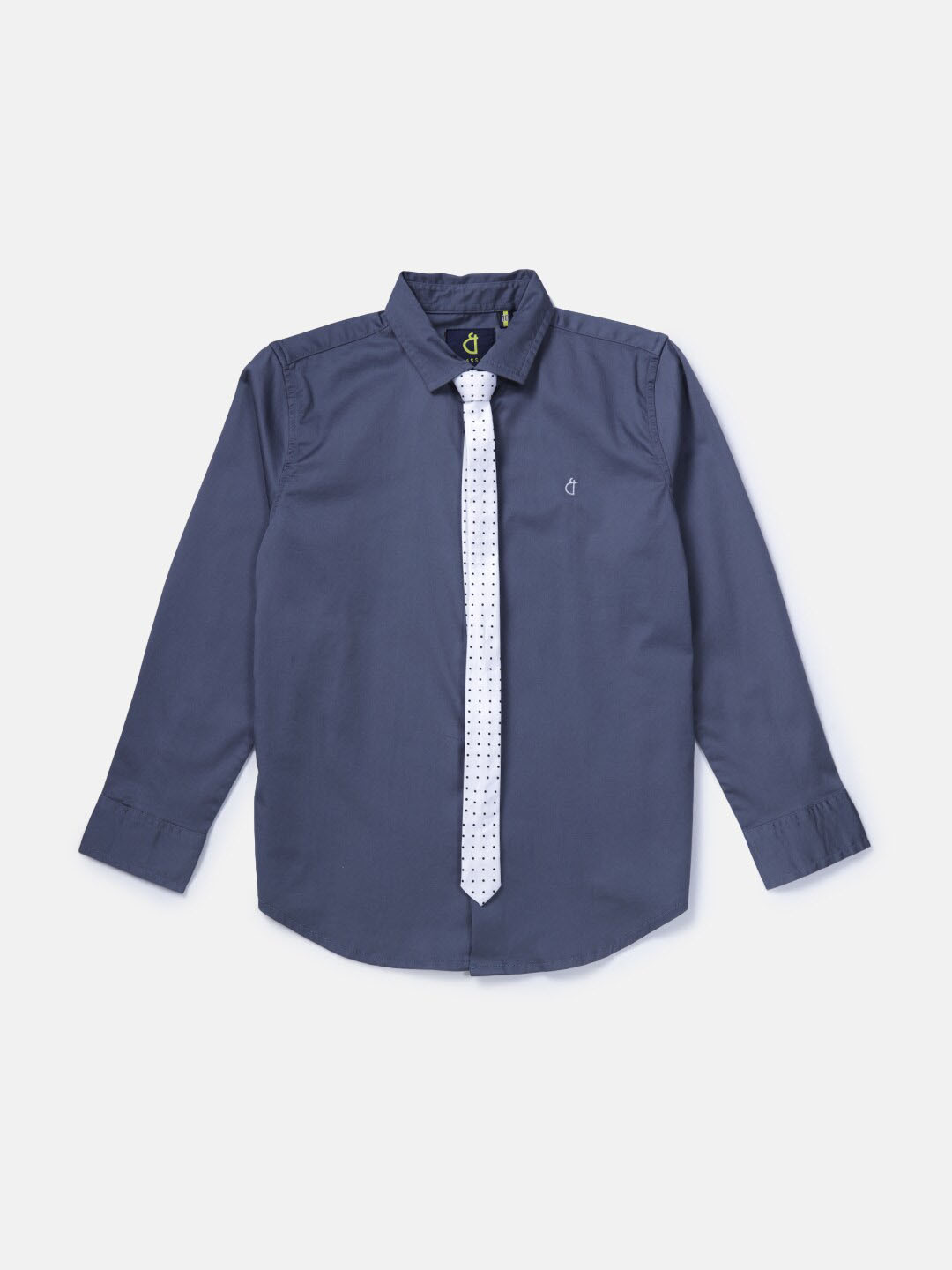 

Gini and Jony Infant Boys Opaque Casual Shirt With A Tie, Grey