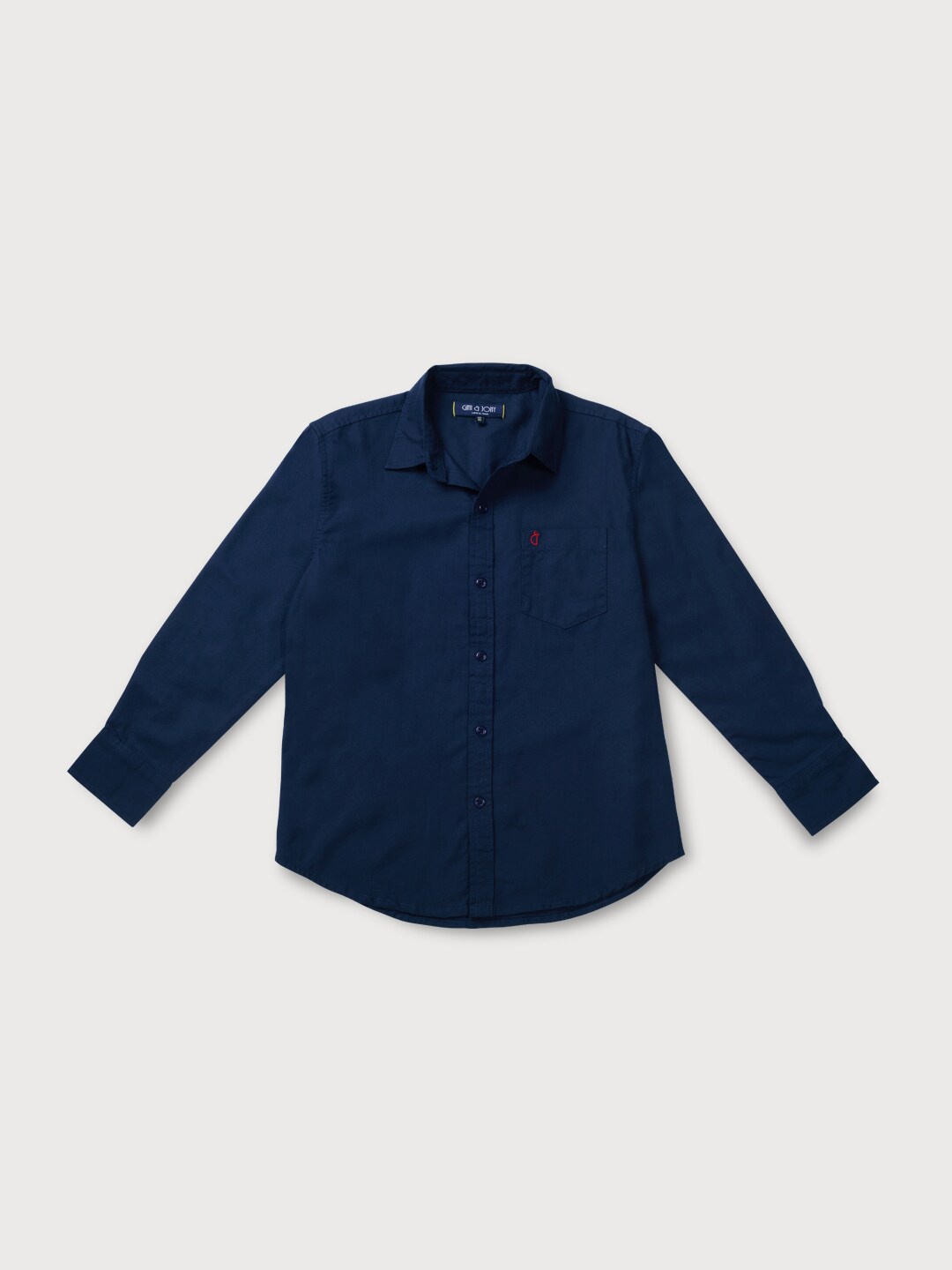 

Gini and Jony Boys Spread Collar Cotton Casual Shirt, Navy blue