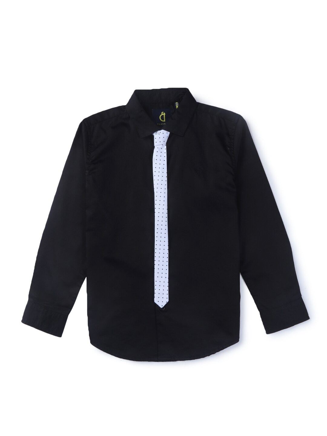 

Gini and Jony Boys Spread Collar Long Sleeves Cotton Casual Shirt, Black