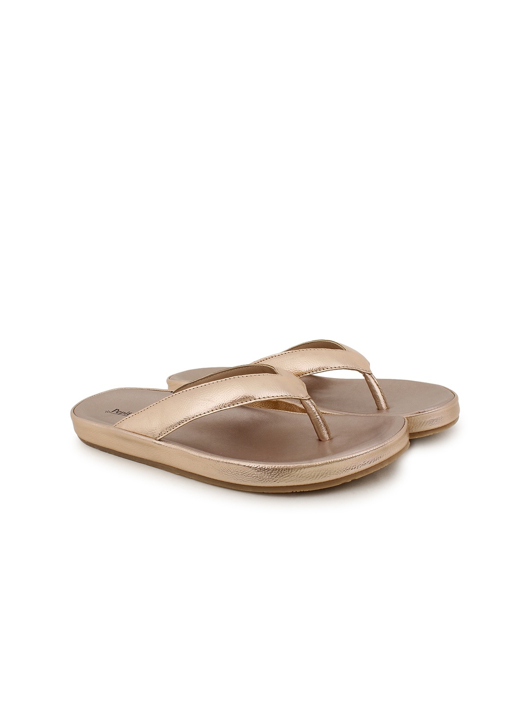 

PEPITOES Women Textured Comfort Open Toe Flats, Rose gold
