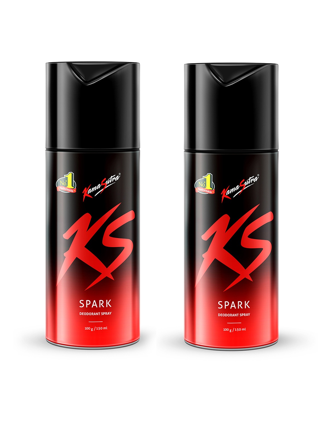

KamaSutra Men Set of 2 Spark Deodorant Spray - 150 ml each, Black