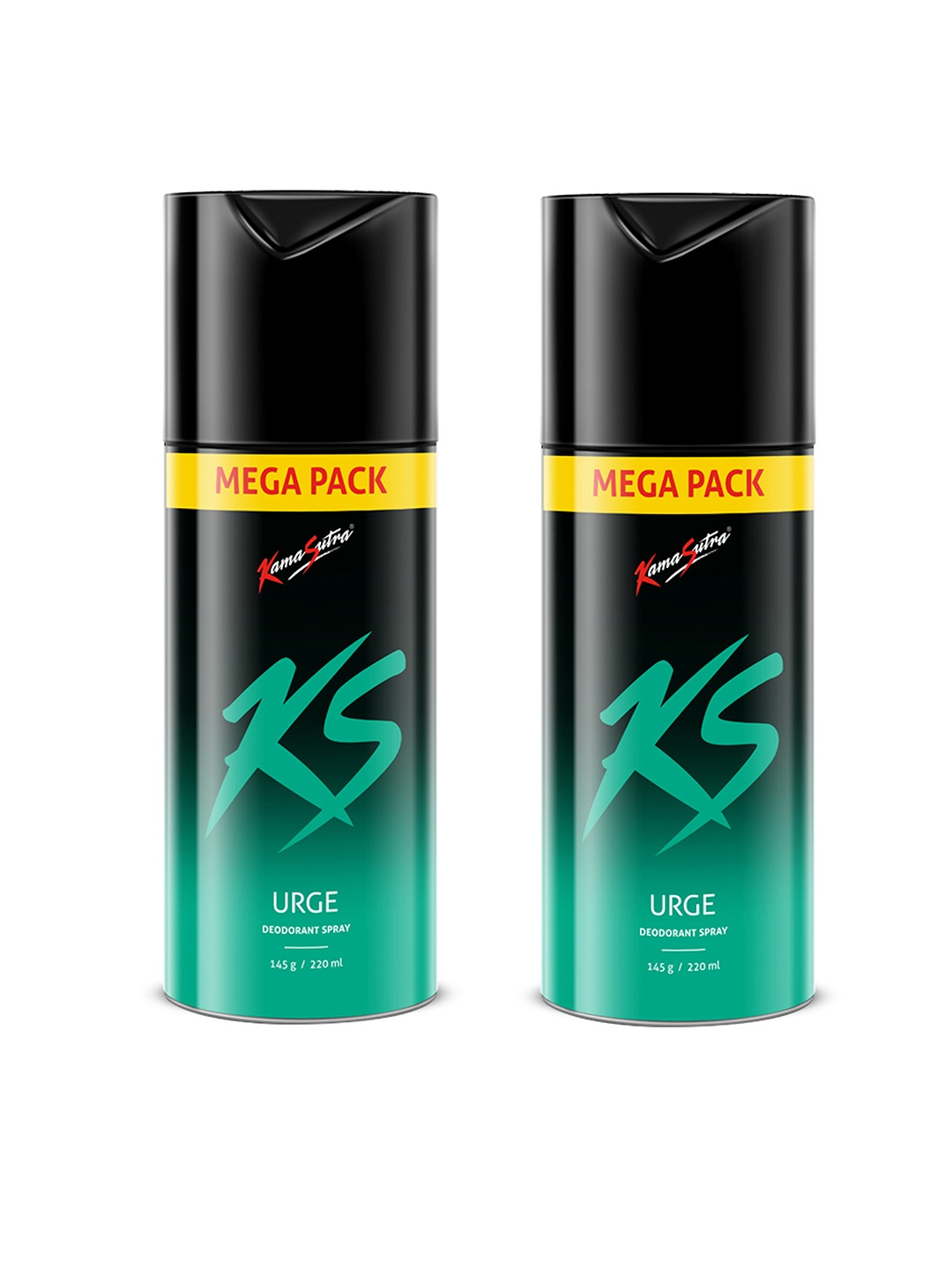 

KamaSutra Men Set of 2 Urge Deodorant Longlasting Fragrance Spray - 220 ml each, Green
