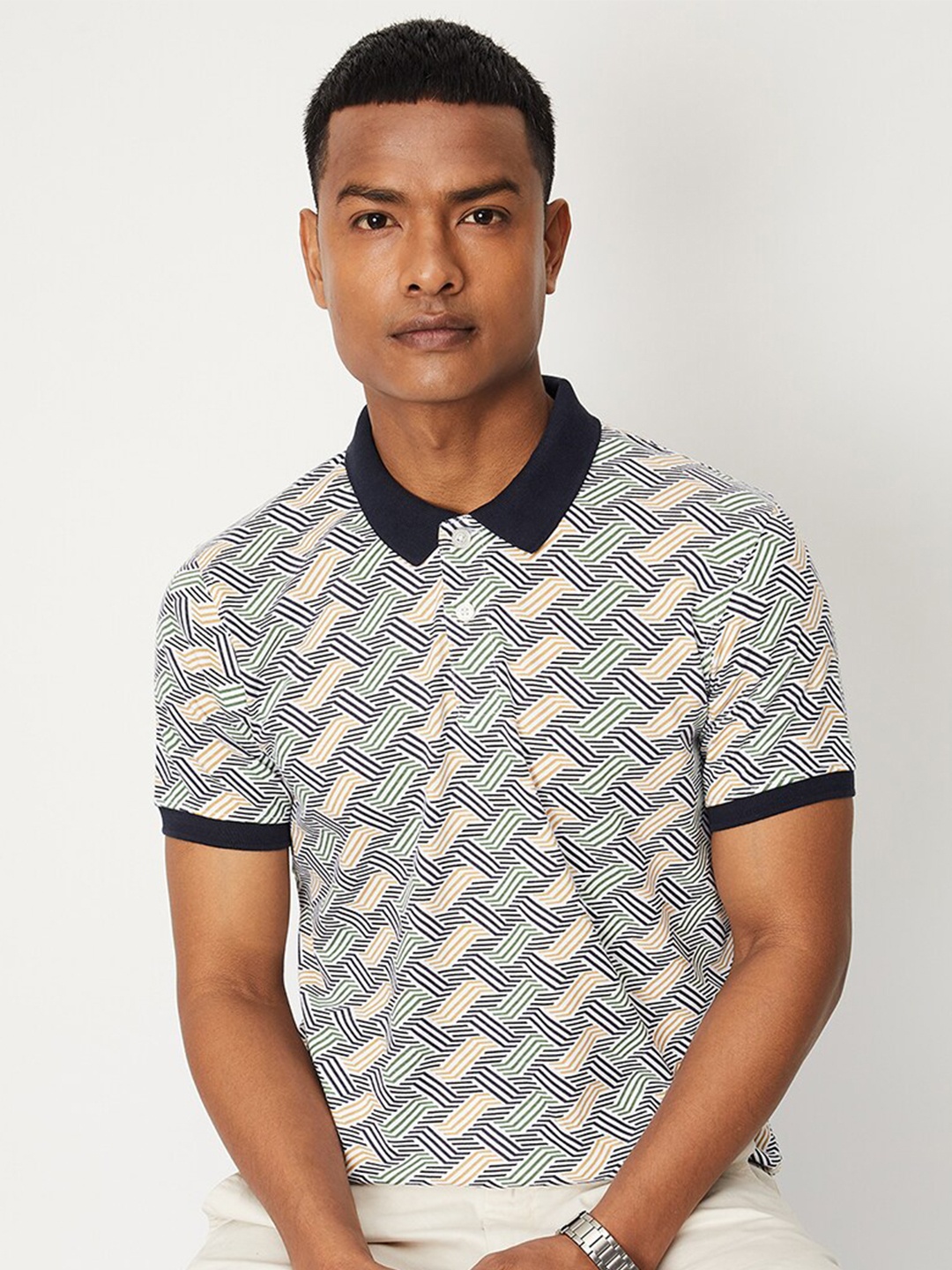 

Max Polo Collar Regular Fit T-Shirt, White