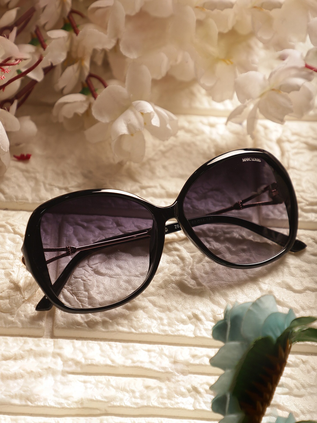 

MARC LOUIS Lens & Square Sunglasses with UV Protected Lens ML Z65-020, Black