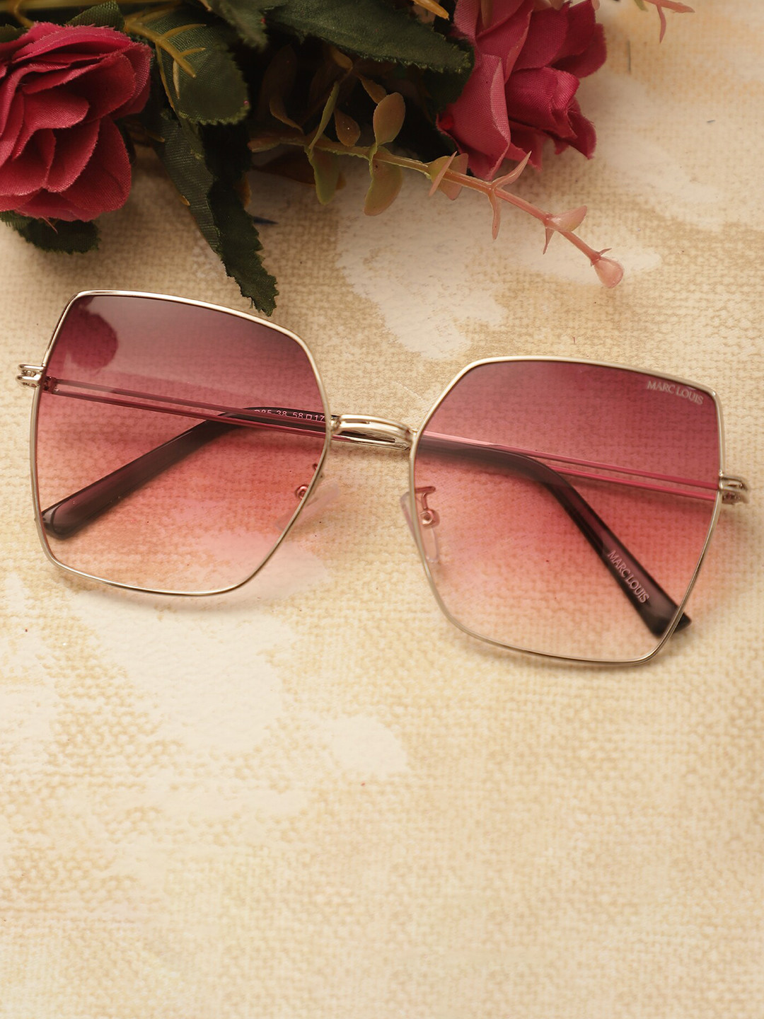 

MARC LOUIS Women Butterfly Sunglasses with UV Protected Lens ML B85-38 SILVER PINK SG