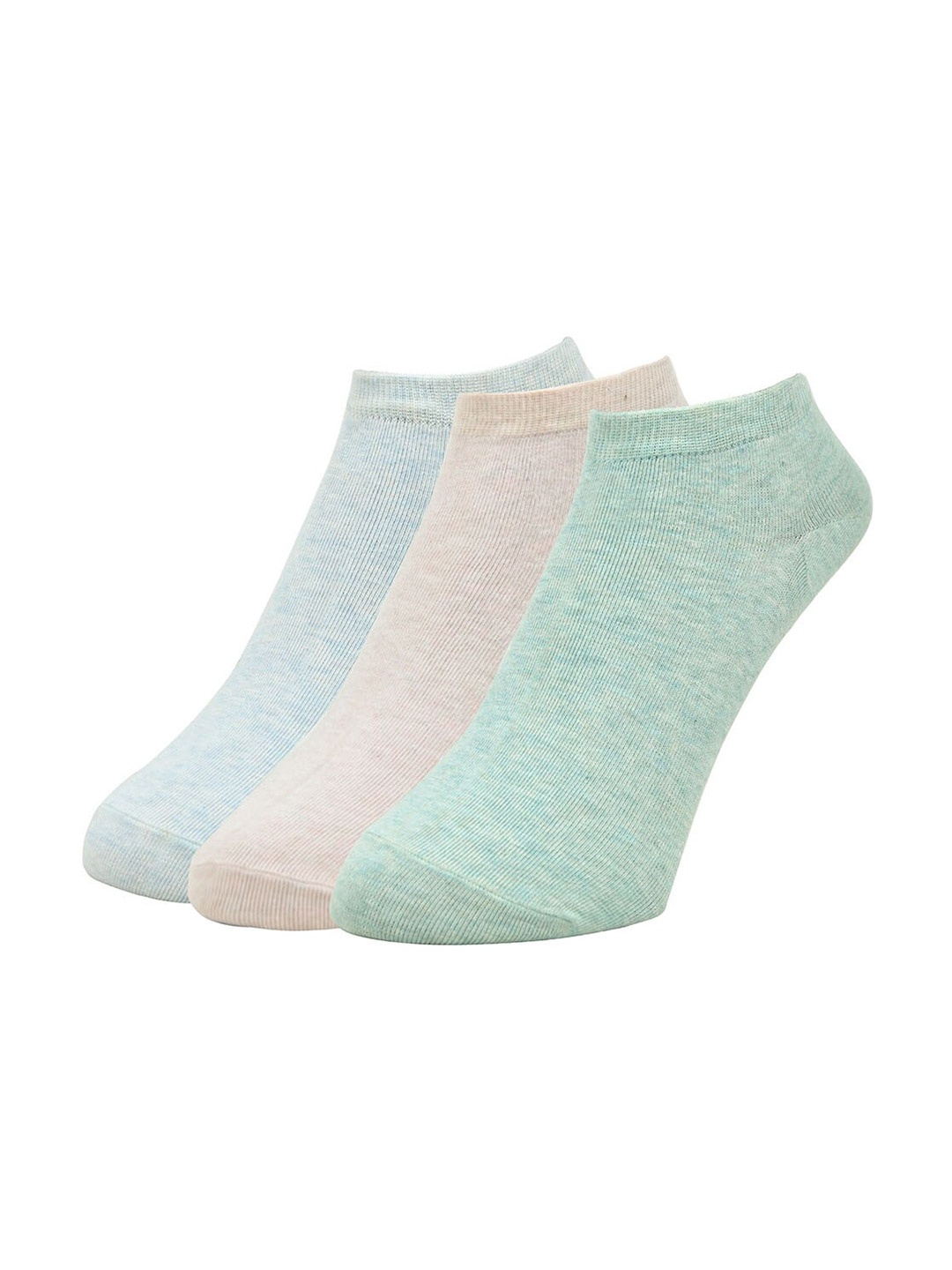 

DressBerry Women Pack Of 3 Pink & Green Patterned Cotton Ankle-Length Socks