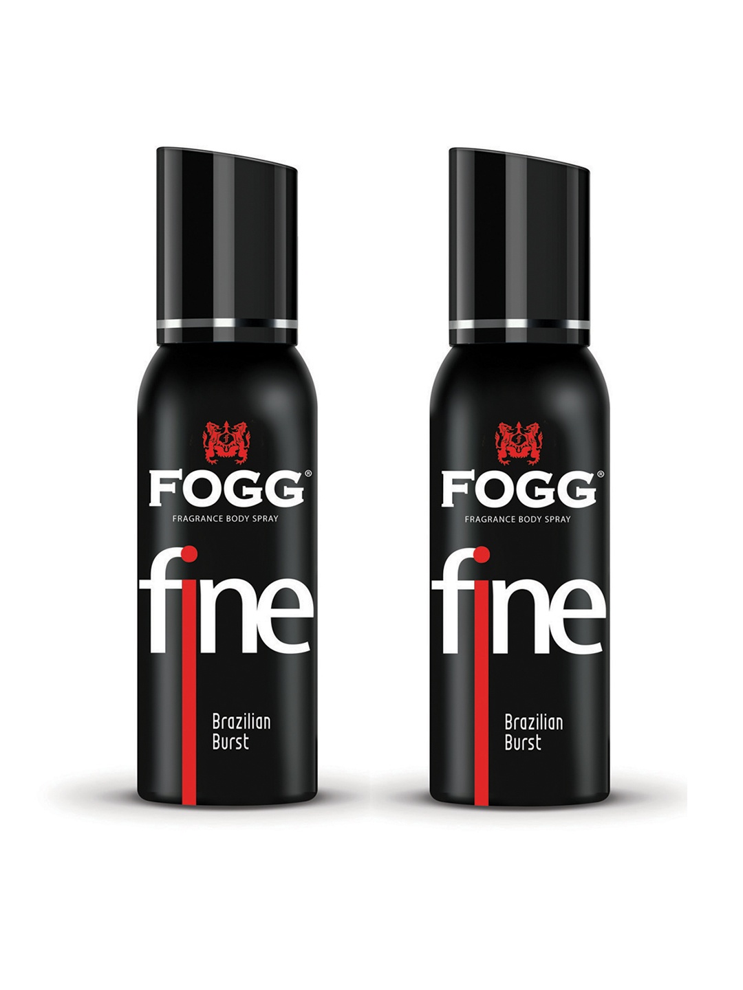 

Fogg Men Set of 2 Fine Brazilian Burst Body Spray - 120ml each, Black