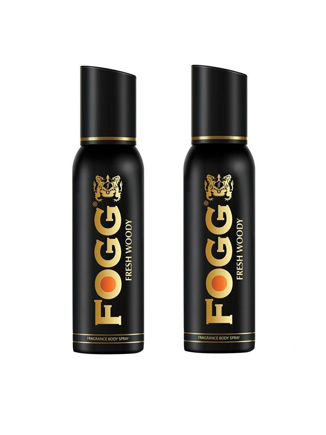 

Fogg Men Set of 2 Woody Fragrance Body Spray - 120 ml each, Black