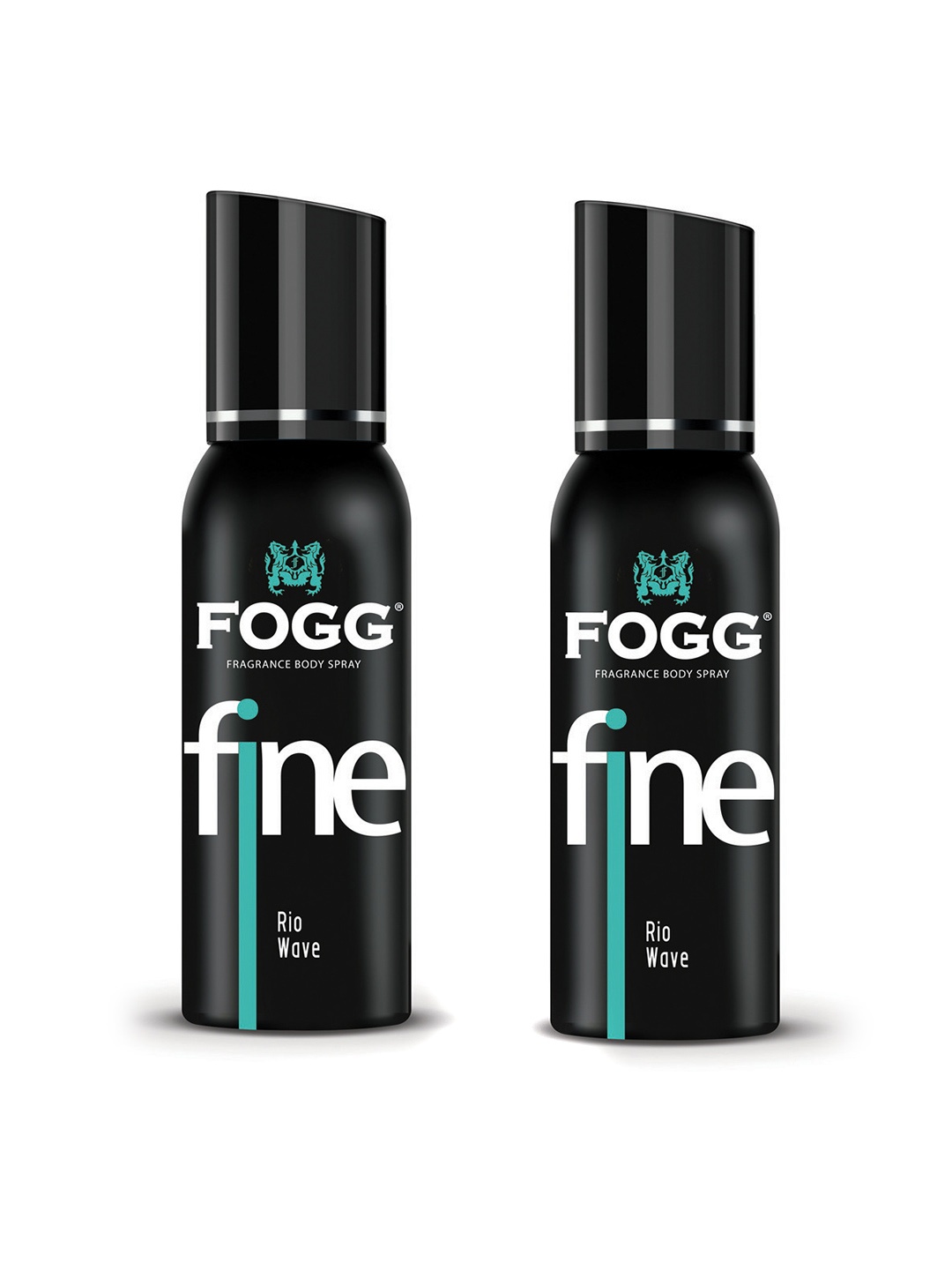 

Fogg Men Set of 2 Fine Rio Wave Body Spray - 120 ml each, Black
