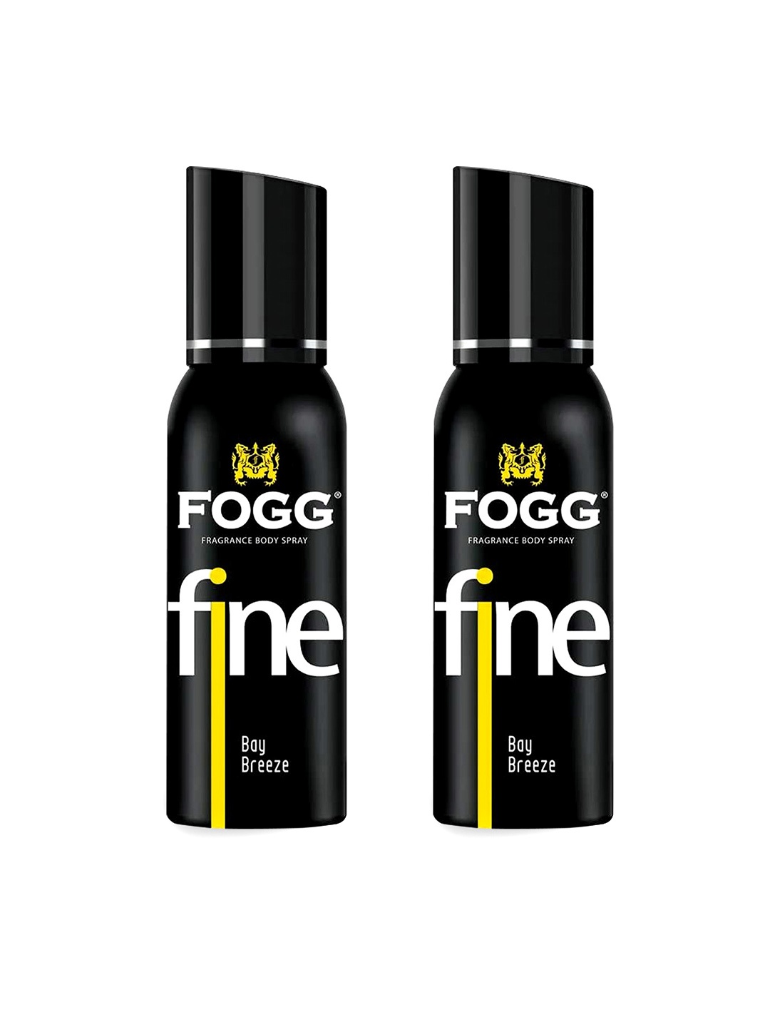 

Fogg Men Set of 2 Fine Bay Breeze Deodorant Body Spray - 120 ml each, Black