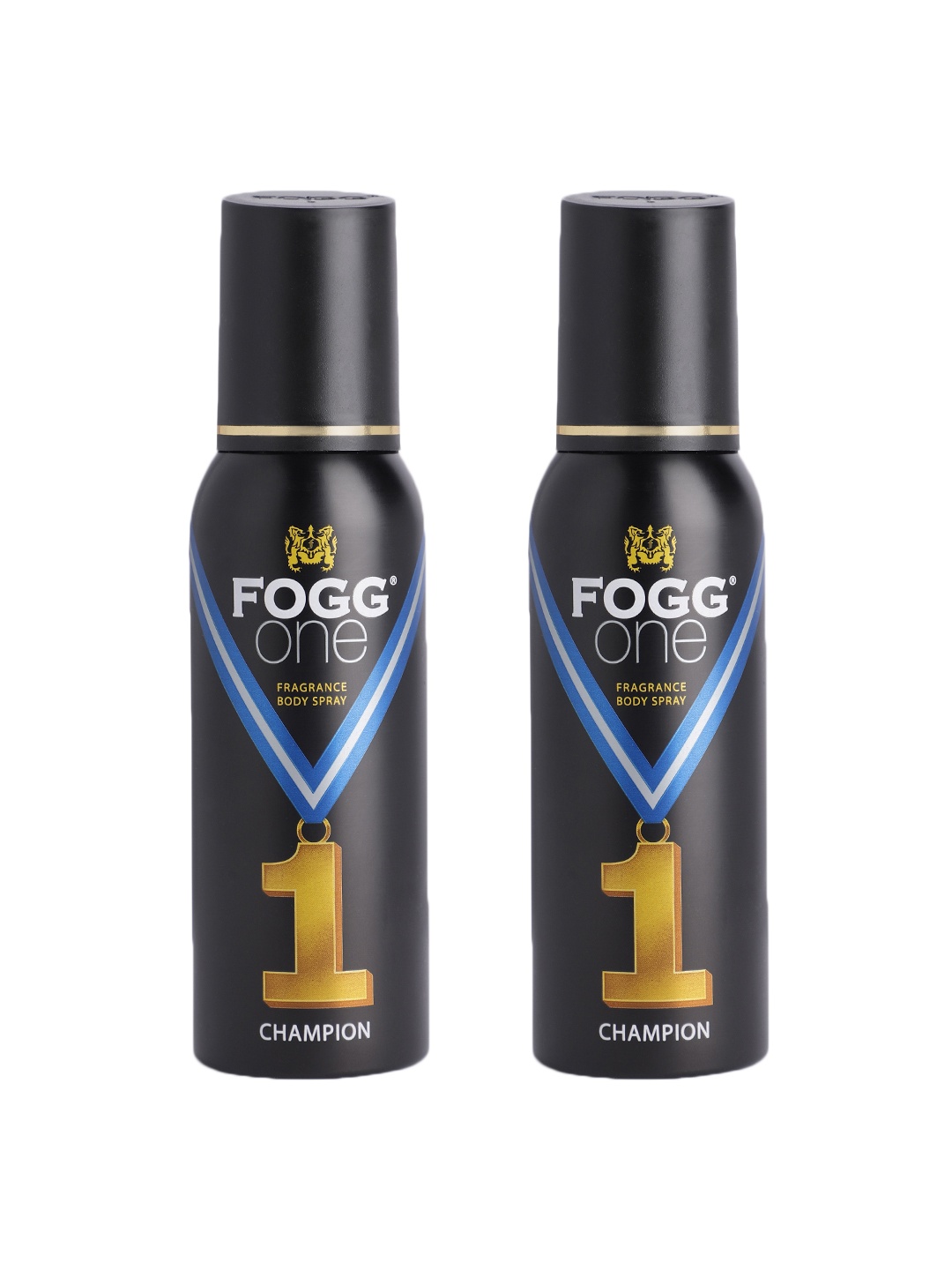 

Fogg Men Set of 2 One Champion Deodorant Body Spray - 120ml Each, Black