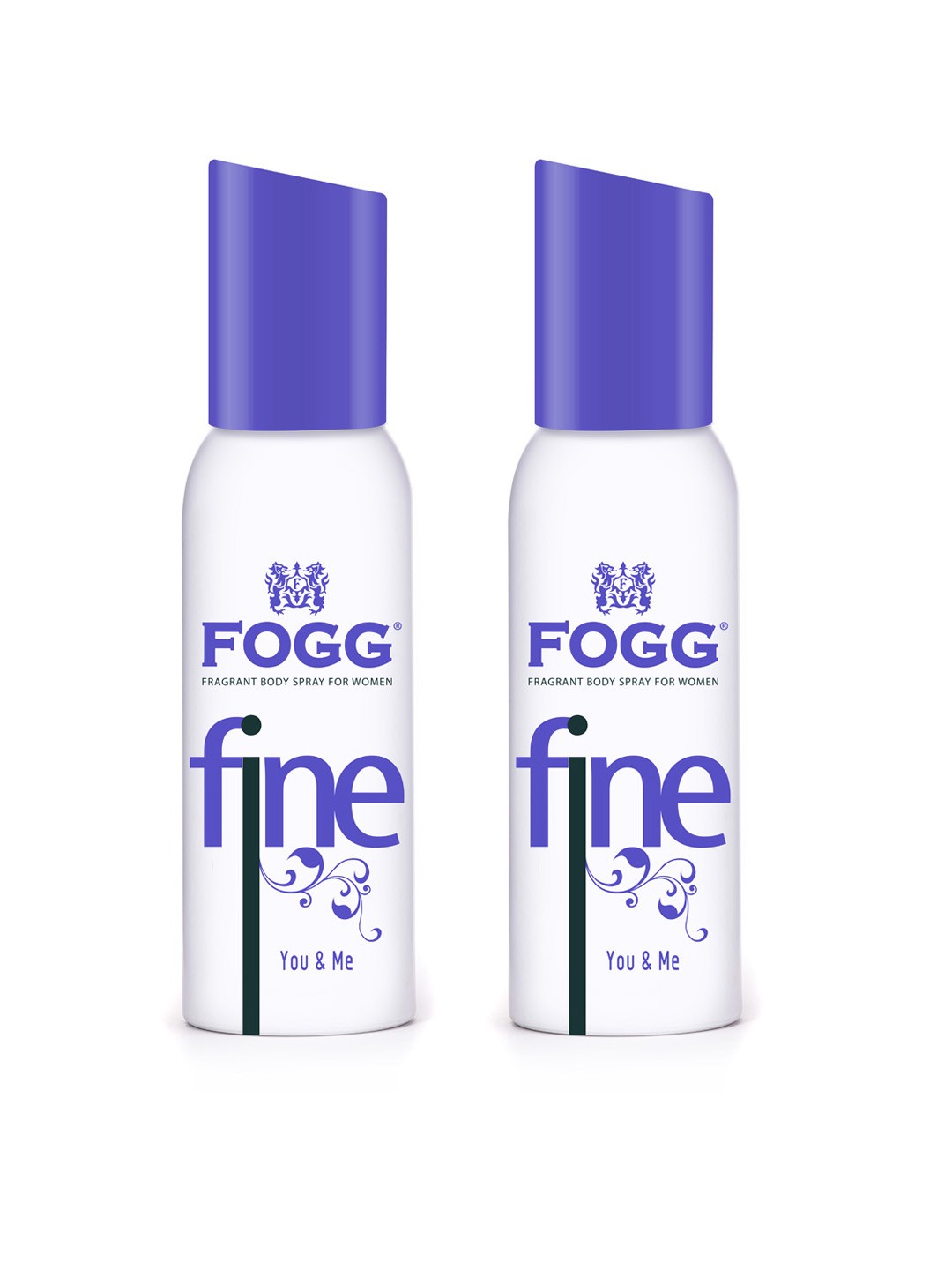 

Fogg Women Set of 2 Fine You & Me Deodorant Body Spray - 120ml Each, White