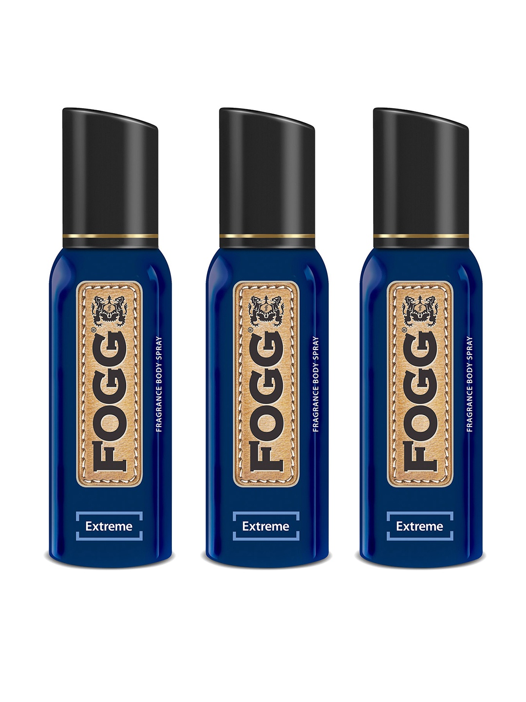 

Fogg Set of 3 Extreme Fragrance Body Spray - 150 ml Each, Blue