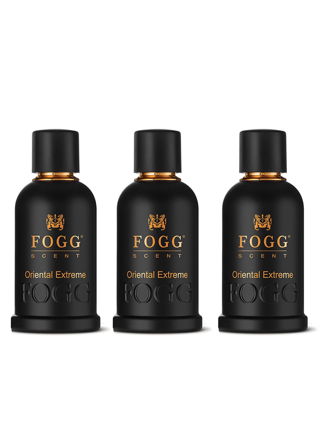 

Fogg Scent Men Set of 3 Oriental Extreme Long Lasting Eau De Parfum - 100 ml Each, Black