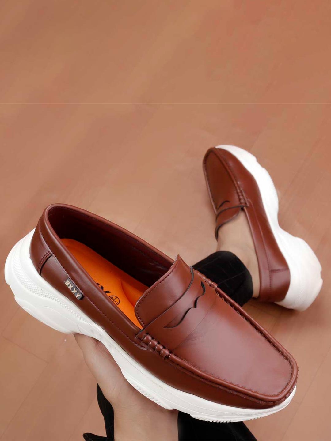 

Bxxy Men Light Weight Penny Loafers, Tan