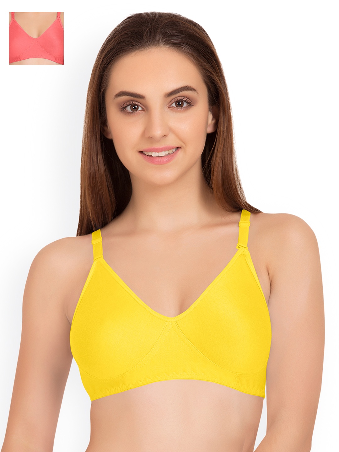 

Tweens Pack of 2 Full-Coverage T-shirt Bras TW9253YL-2PC-CRL, Yellow