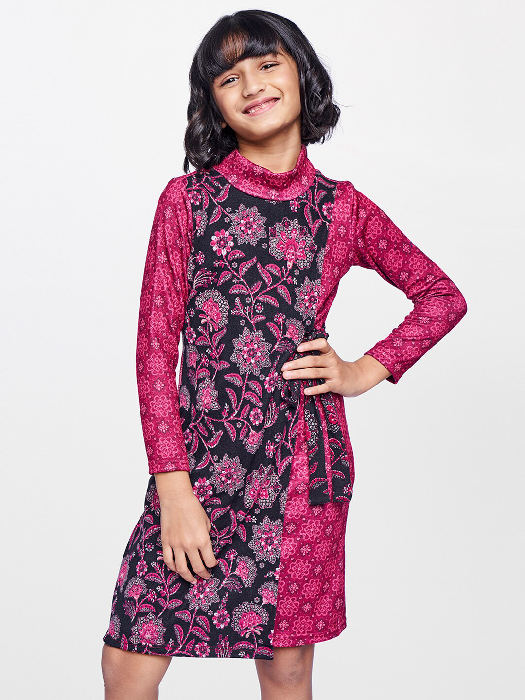 

Global Desi Floral Print Sheath Dress, Pink